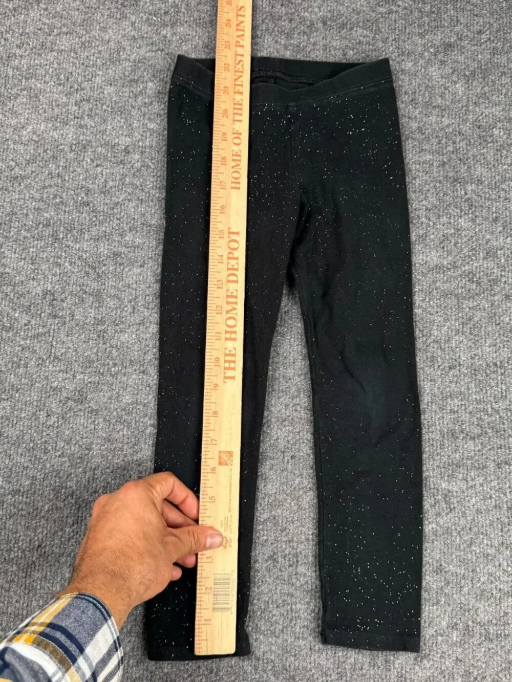 Cat & Jack Toddler Girl 4T Black Sparkle Leggings Pull On Stretch Pants RN17730